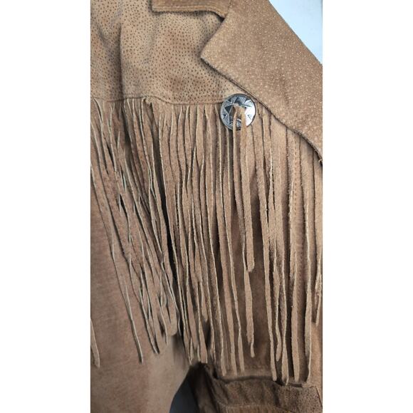 Vintage Learsi lg western leather fringe jacket - Picture 2 of 15